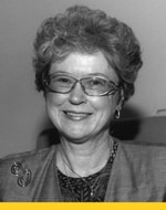 A black and white image of Elizabeth Humphrey.